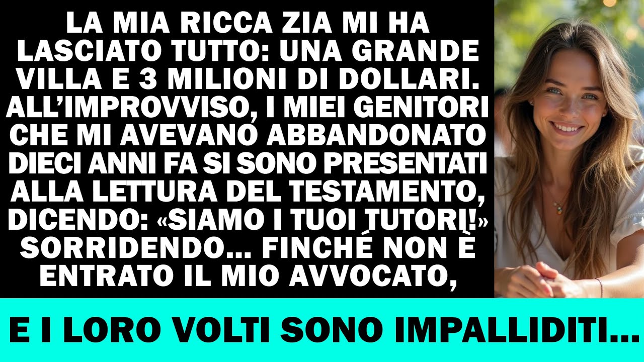 Mia zia ricca mi lasciò tutto. Dopo dieci anni, i miei genitori ricomparvero...