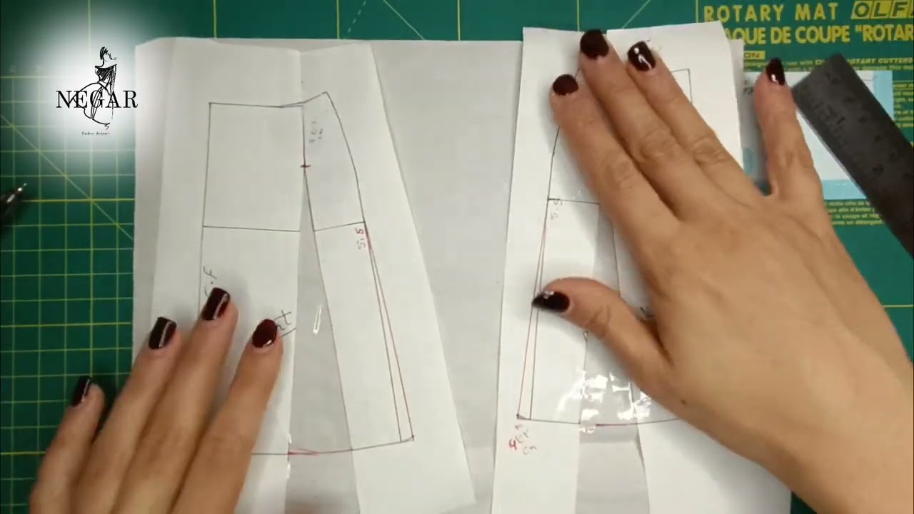 آموزش رسم الگوی دامن فون (روش دوم) متد مولر 👗