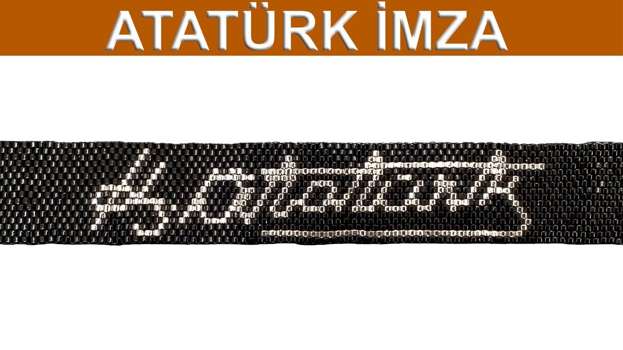 Легкая техника пейота в подписи Atatürk