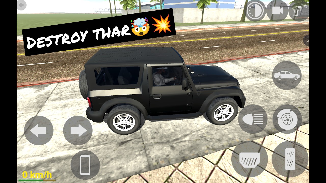 THAR Destruction TEST🤯Indian Bikes Driving 3d #gaming #indianbikesdriving3d #viral #gta #automobile