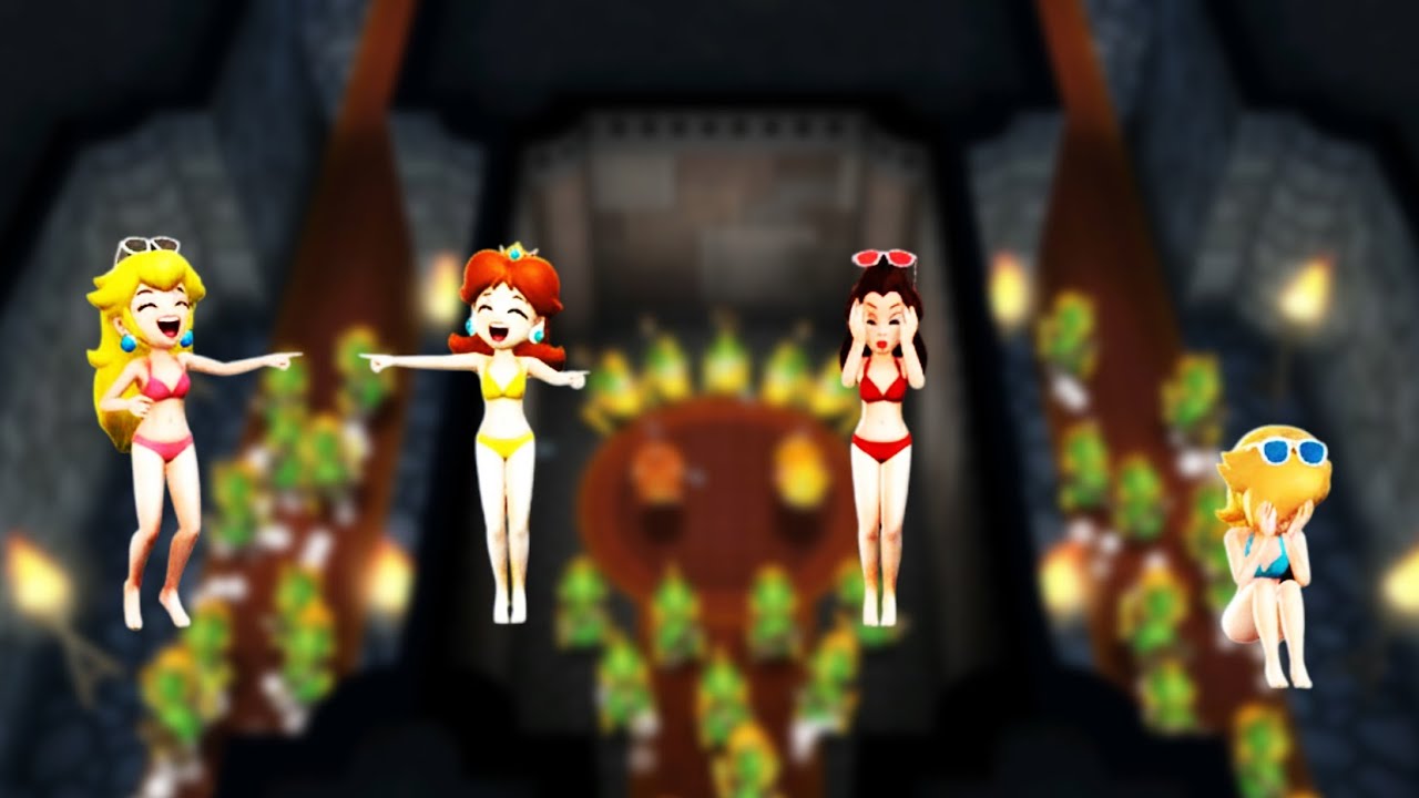 【マリオパーティ9】ミニゲーム ファニー  * ピーチ vs デイジー vs ロゼッタ vs ポーリン * コスプレクリスマス (マスターCPU)