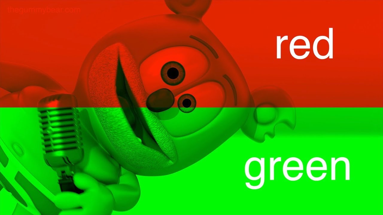 Learn CHRISTMAS Colors RED And GREEN With Gummibär * The Gummy Bear Song * Colors For Kids