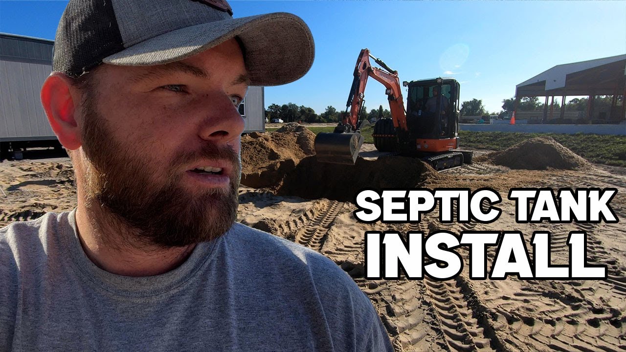 Installing A Septic Tank and Drain Field With Our Kubota KX-033 Mini Excavator