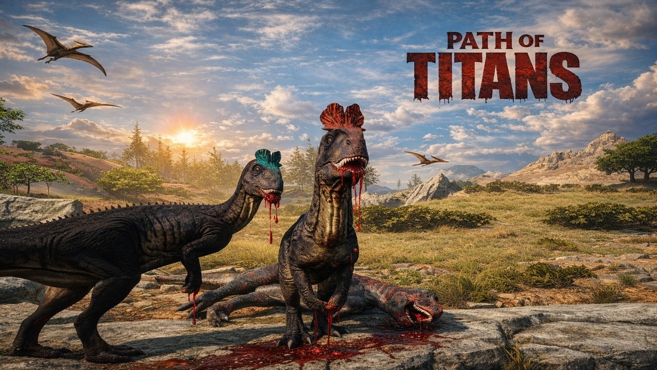 Cryolophosaurus em DUPLA é APELÃO! 🦖🔥 Massacre no Path of Titans🔥 @dodozord14