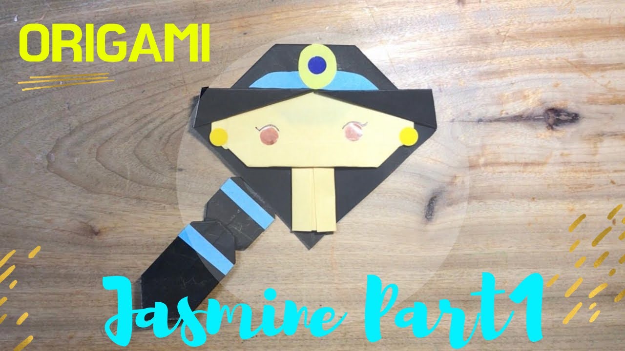 [ORIGAMI] Jasmine Part1, Aladdin, Disney Princess, cómo hacer, paso a paso, ジャスミン,おりがみ,プリンセス,diy