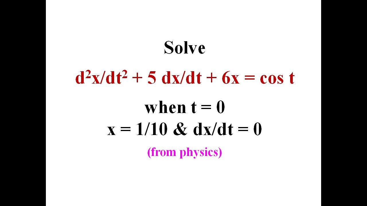 Nonhomogeneous Diff Eq (physics)
