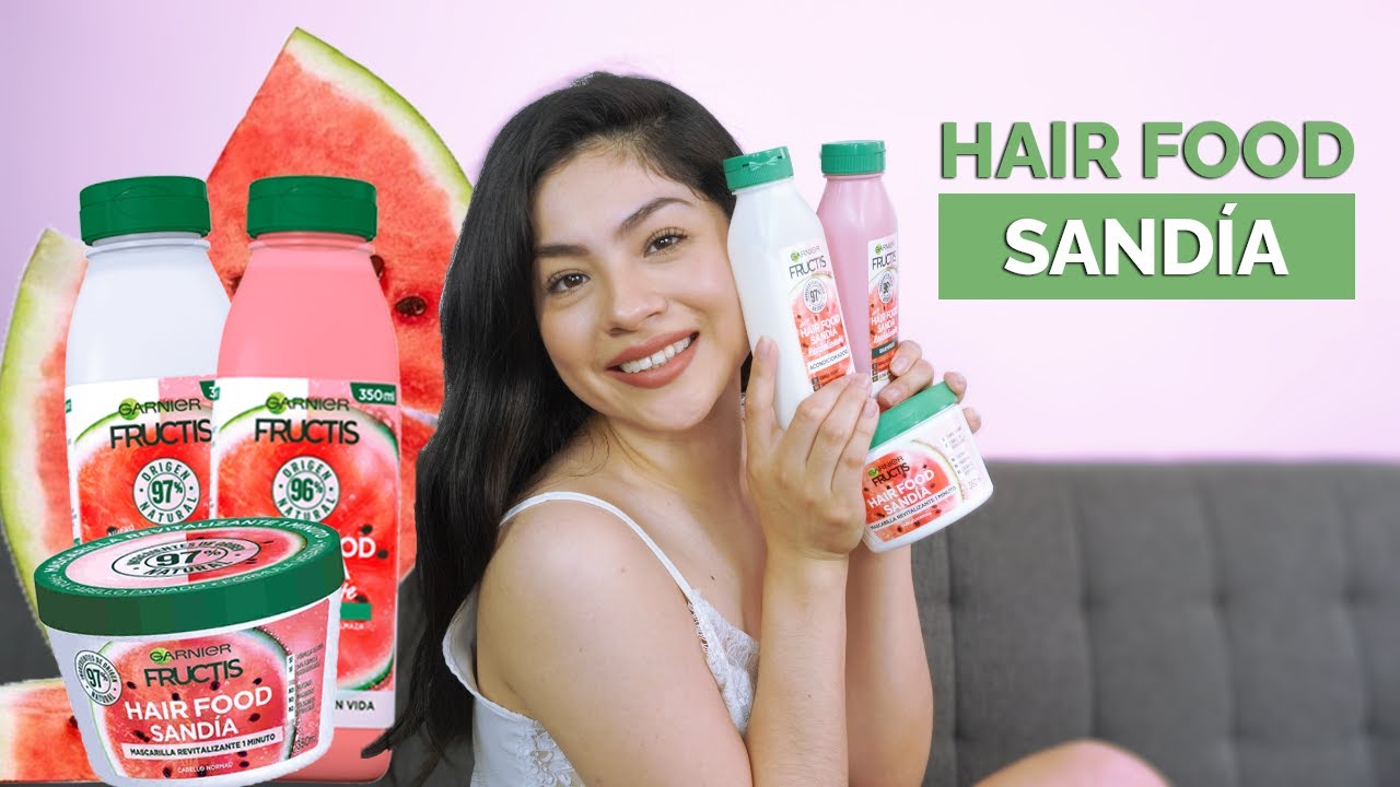RESEÑA GARNIER HAIR FOOD SANDÍA! MI FAVORITAAAAA! ♥ | Evelynlugod