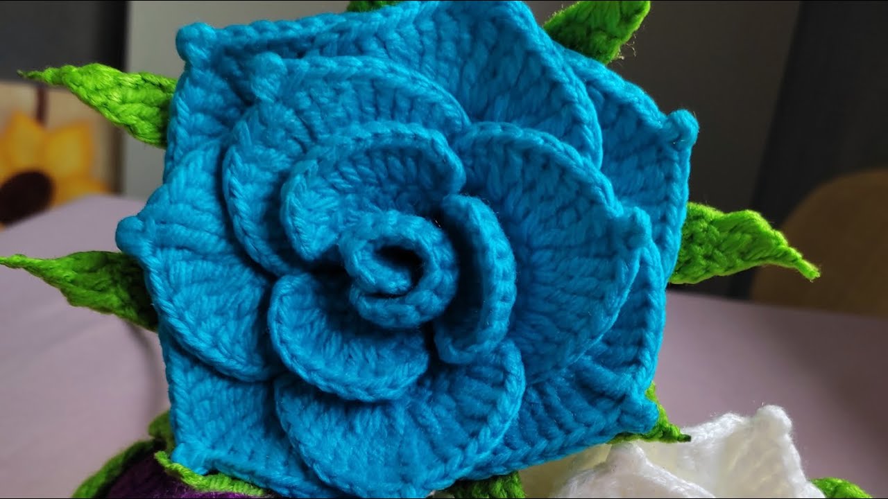 Rosa aberta de crochê                 #amigurumi #handmade #arte   #crochet #croche