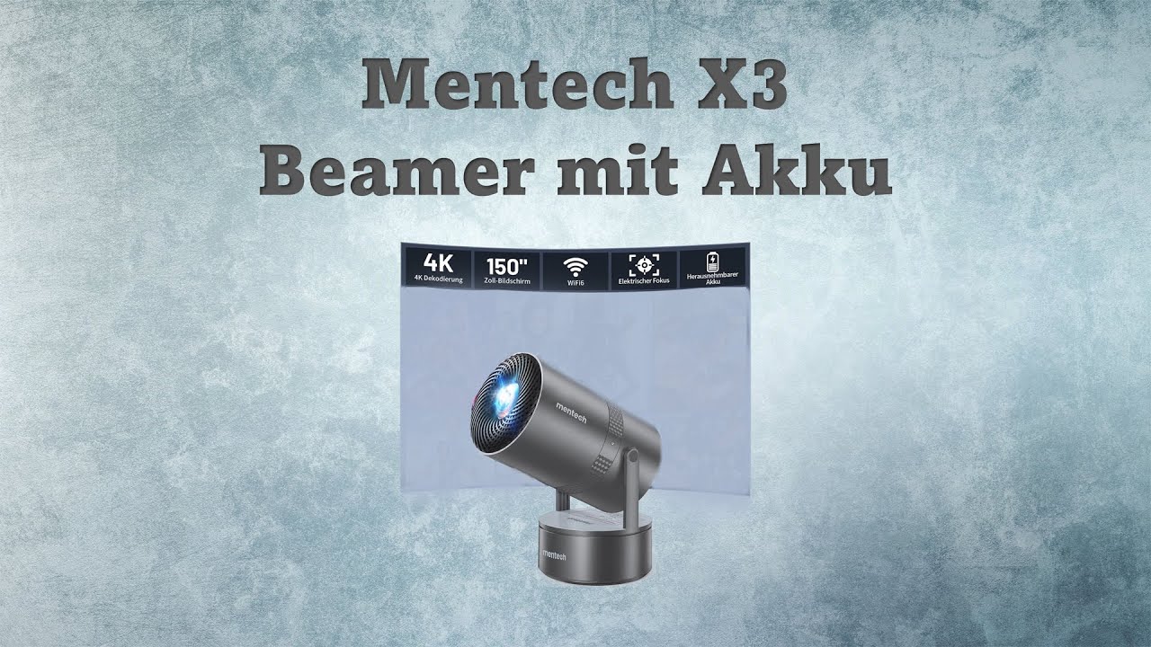 Mini Beamer mit Akku für 140 EUR – Mentech X3 mit im Test!