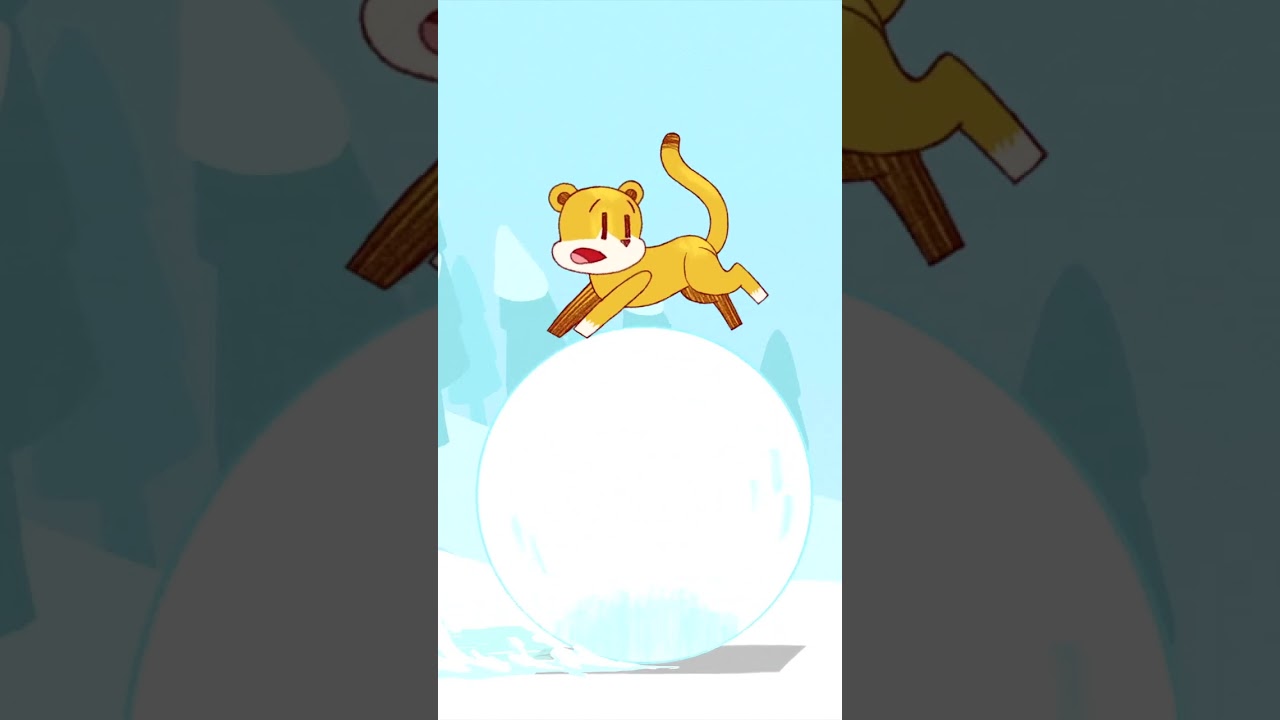 Snow Fight ❄️​ Pix & Leo 🦊🦊 #shortskids