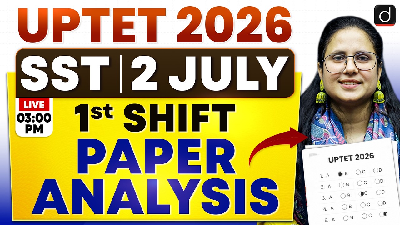 UPTET 2026 SST | 2 July 1st Shift Paper Analysis | Drishti Teaching Exams