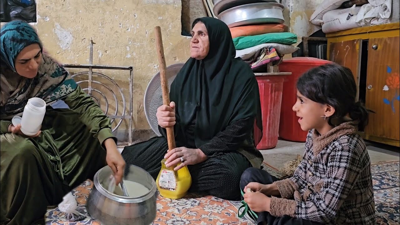 Homeless mother Razia makes a delicious curd soup