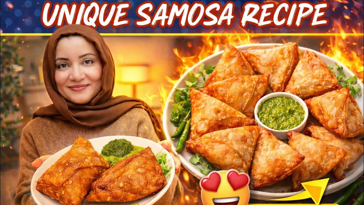 Aloo chicken samosa recipe |  Unique twist | Ramadan 😋
