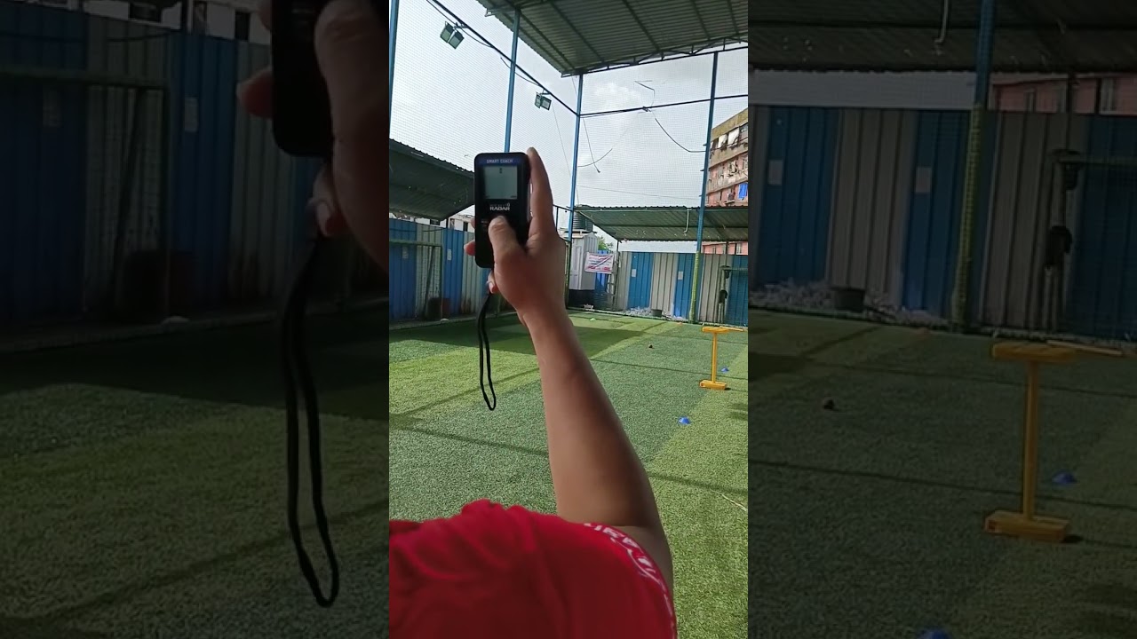 checking my bowling speed with pocket radar (smart coach) | #shorts #shortsfeed  #youtubeshorts