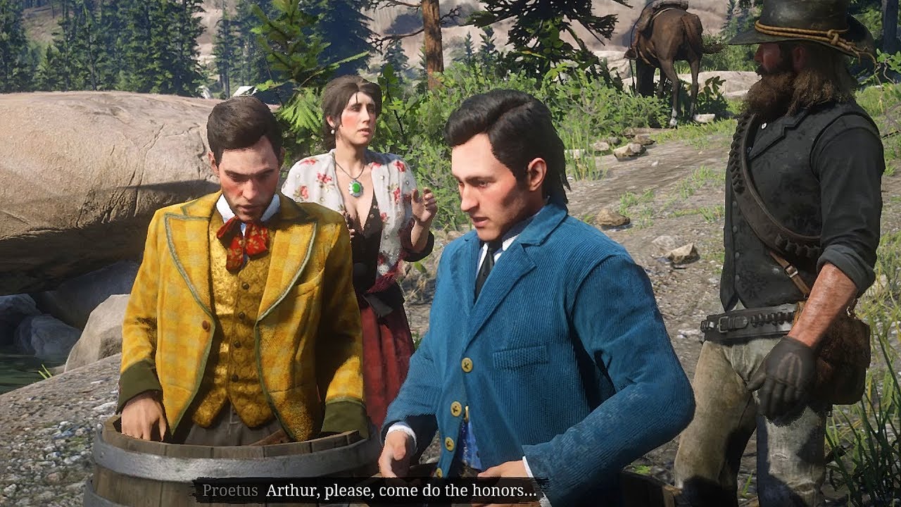 Red Dead Redemption 2 - Kicking Brothers Off Waterfall In Barrels (Twin Brothers Final Quest)