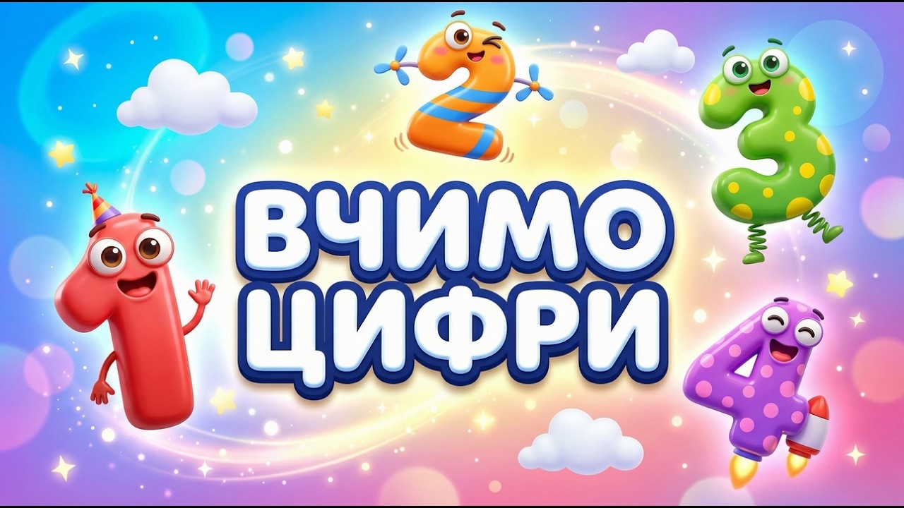 Пісня про числа | Вчимося рахувати 1–10 | Навчальний мультик для дітей