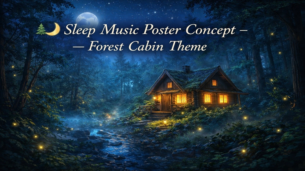 Sleep Instantly Under the Moonlight 🌲 Soothing Forest Cabin Night Ambience