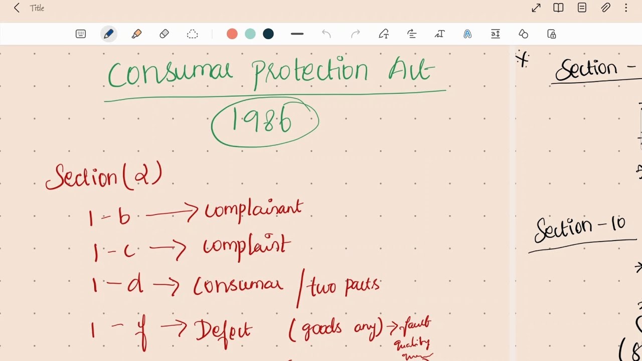 Consumer protection act 1986 | Full in Tamil