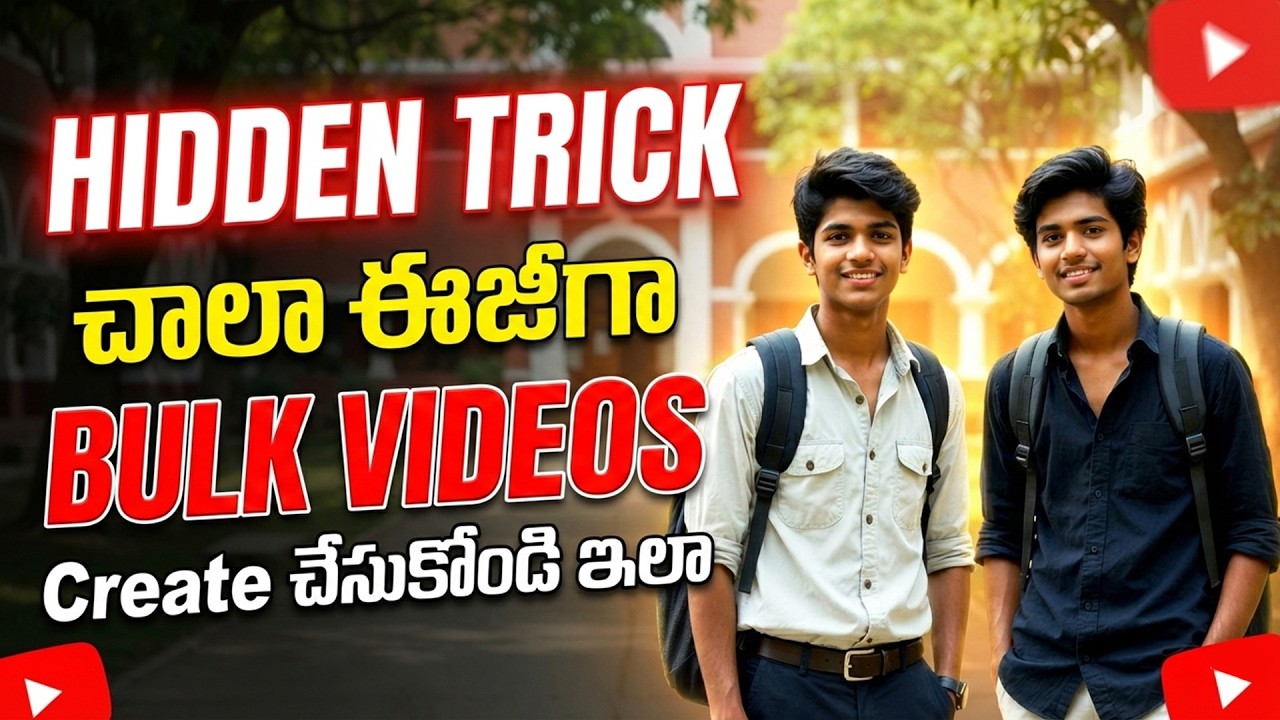 ✅ Unlimited AI Videos & Images in One Click 🔥 Bulk Automation Guide Telugu 2026