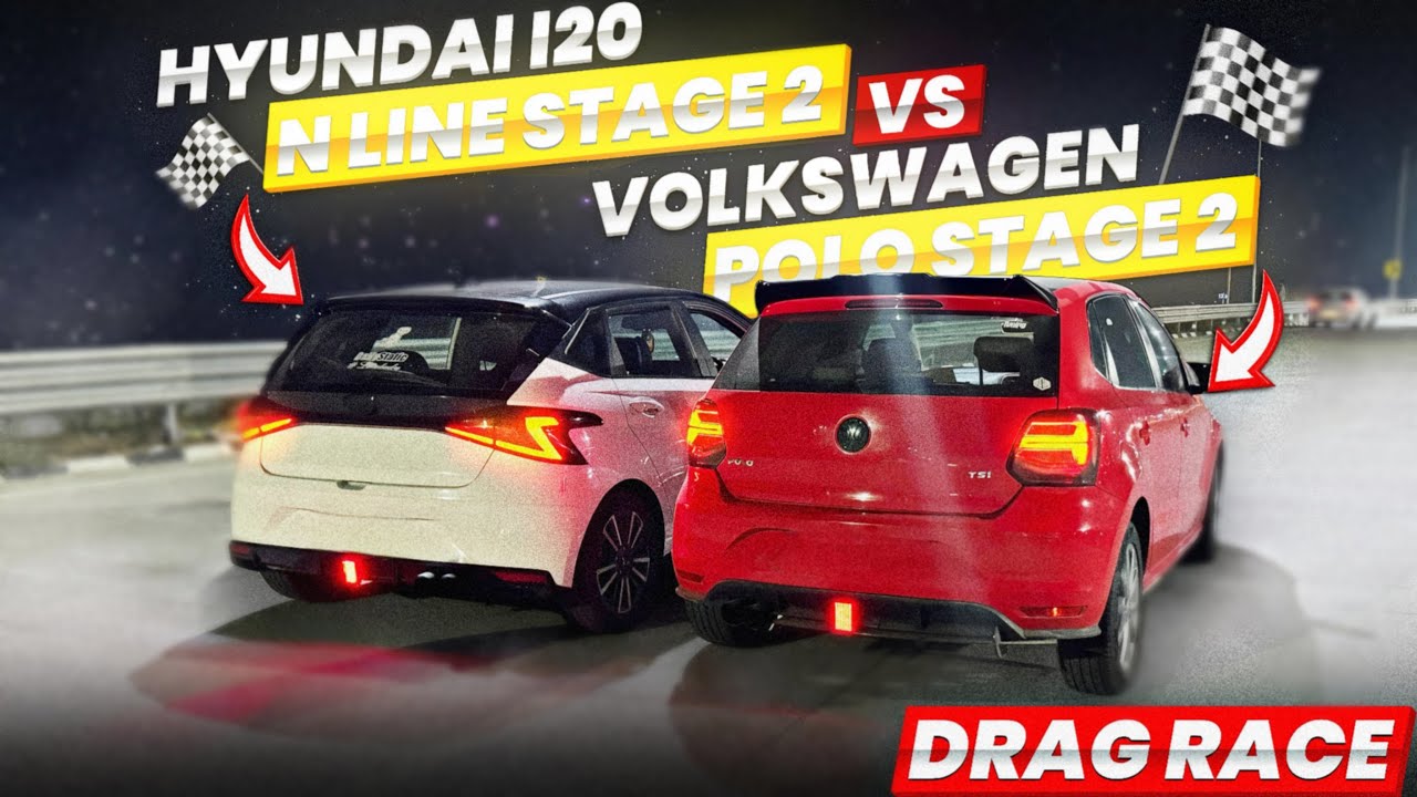 i20 N-Line Stage 2 Vs Polo Stage 2 [Drag Race] {1.0L TGDi Vs 1.0L Tsi} Manual FTW 😍