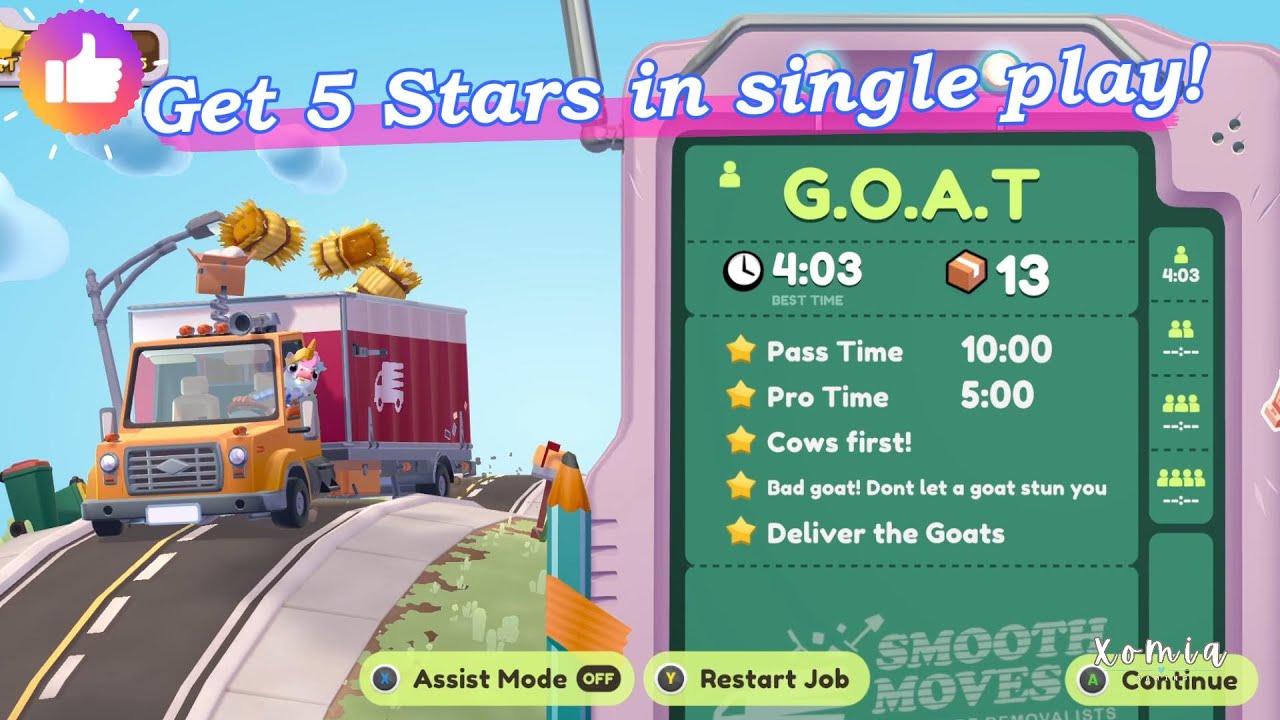 Moving Out 2 | G.O.A.T: Grab all 5 stars on first try!