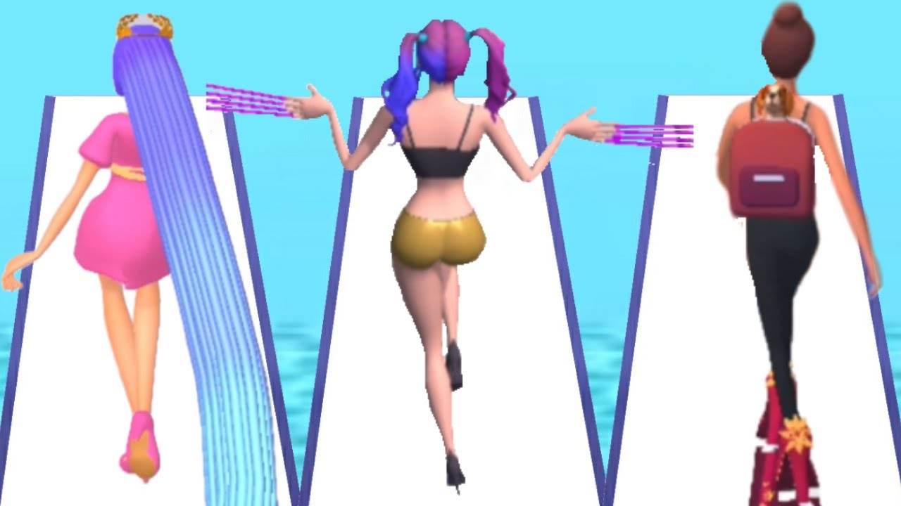 HAIR CHALLENGE vs LONG NAILS 3D vs HIGH HEELS!