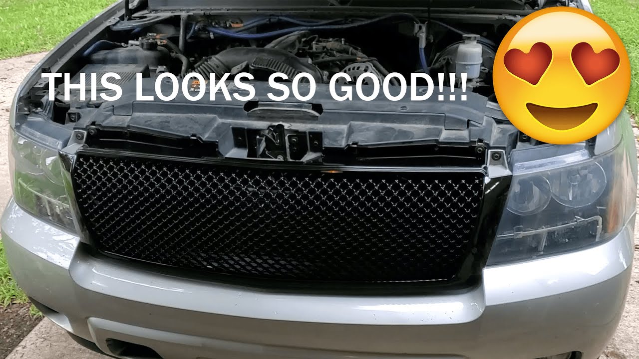 2011 Tahoe 1 Piece Grille    (How To Install + Review At End Of Video)