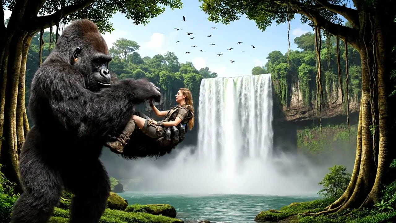 A Lost Baby King Kong, Hunted by Wild Monsters… Until Humans Save Him