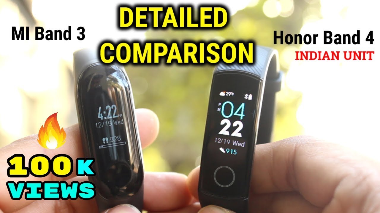Honor Band 4 vs MI Band 3 | DETAILED COMPARISON | INDIAN UNIT