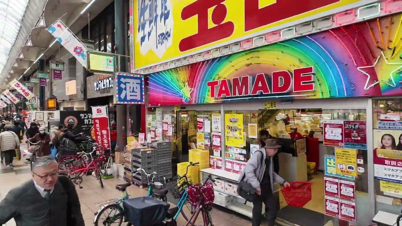 Exploring the Heart of Osaka: A Day at Tenjinbashisuji Shopping Street(4K ASMR)
