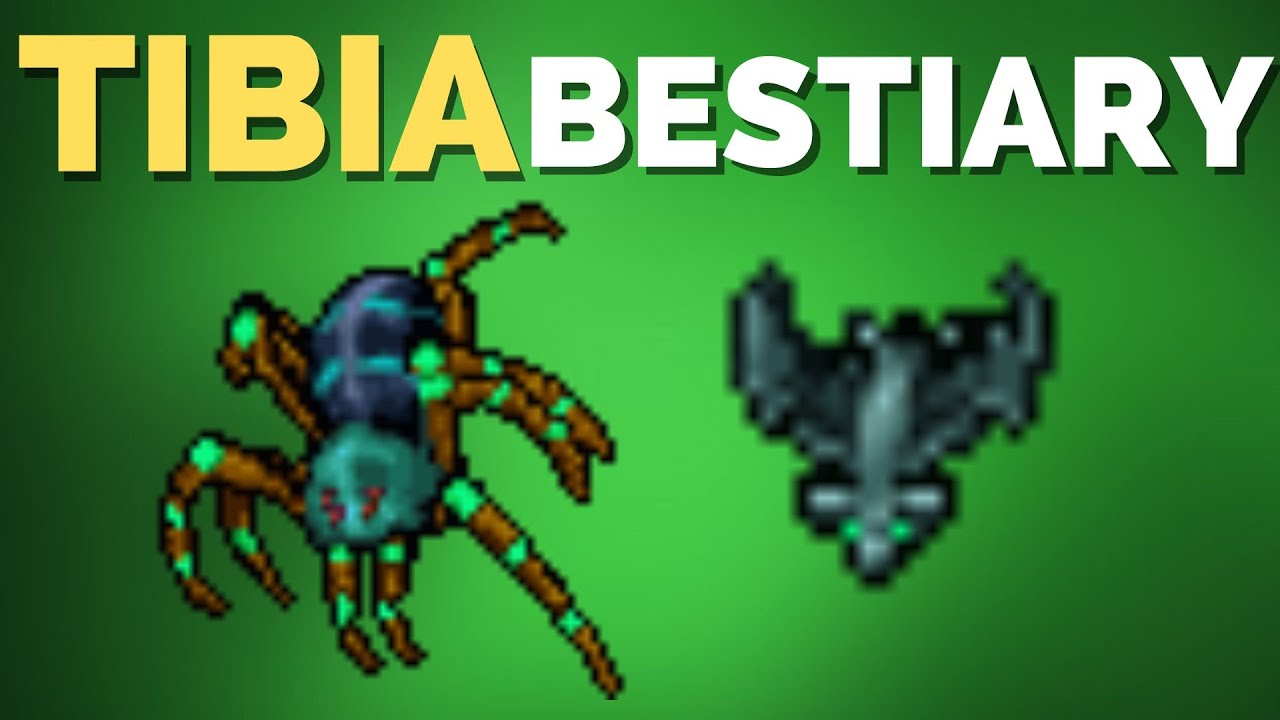 TIBIA BESTIARY Exotic Cave Spider, Exotic Bat - Issavi