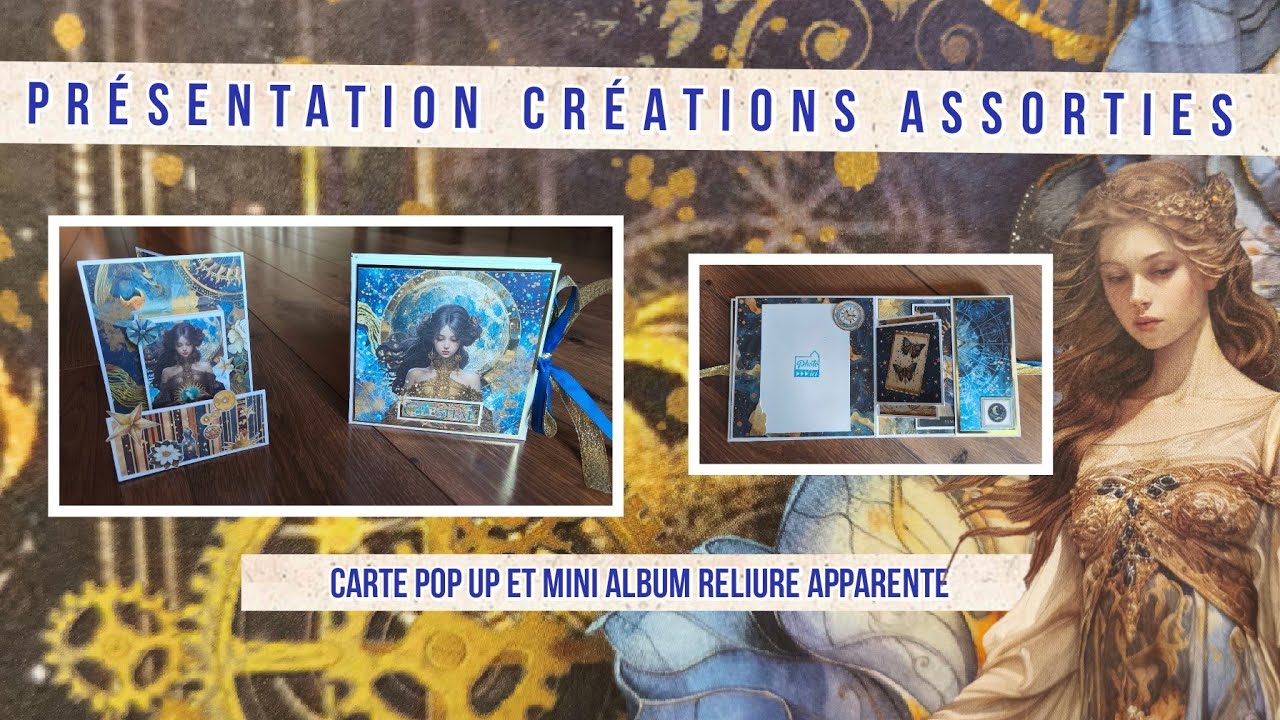 PRÉSENTATION SCRAP Mini Album reliure apparente et carte Pop up 💫🌠✨ Partenariat Magics Loisirs