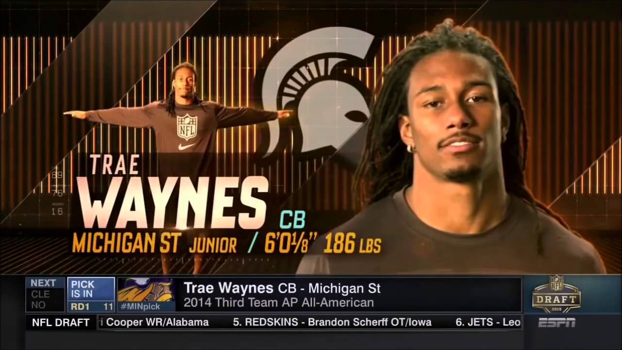 2015 NFL Draft Rd 1 Pk 11 | Minnesota Vikings Select Trae Waynes