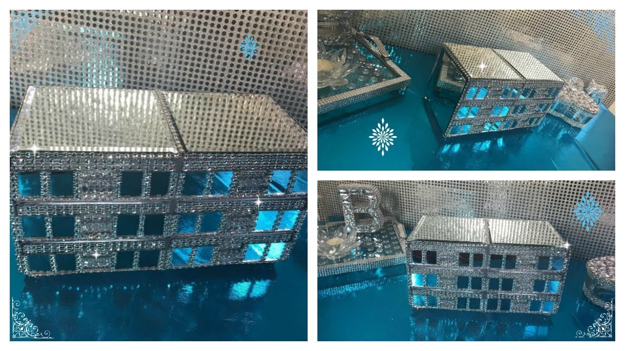 DIY DOLLAR TREE  DIY  MIRROR BOX CHEST MAKEUP  💎 COLLABORATION WITH HEATHER LAUREN