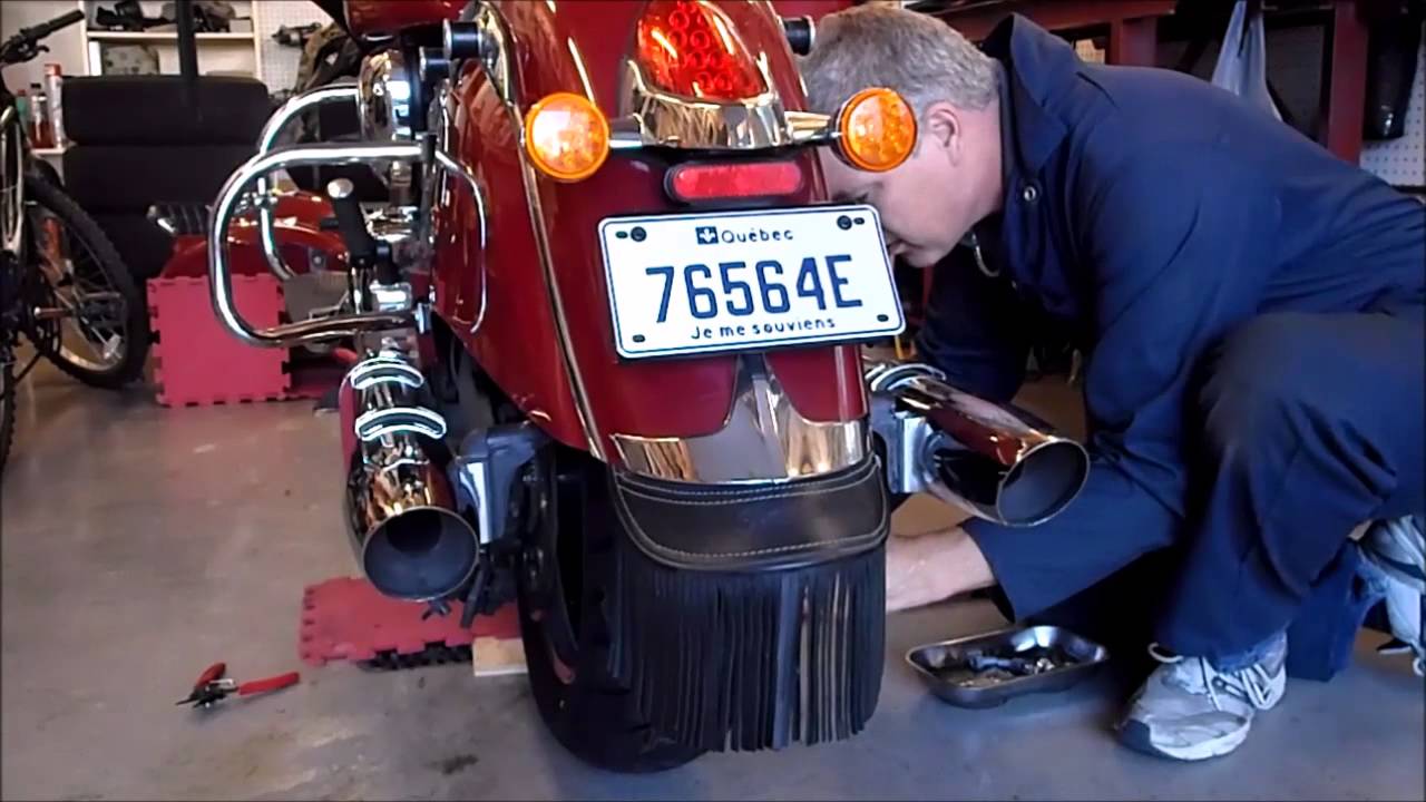 Démontage et remontage roue arrière, Chieftain 2014