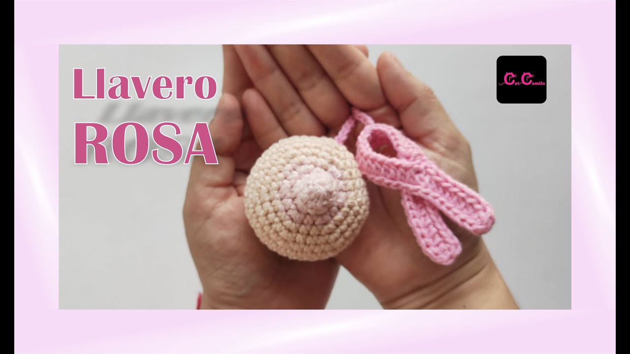 LLAVERO ROSA!!!! #19deoctubre #rosa #crochet