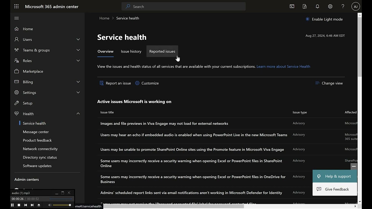 Step by Step Instructions to View Recent Updates in Microsoft 365 Tenant