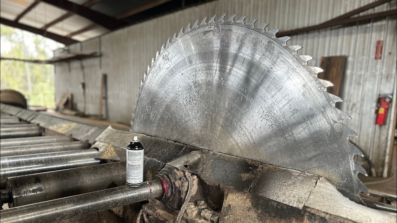 Sawing 40-Foot SYP Logs w/ Solid tooth saw #19