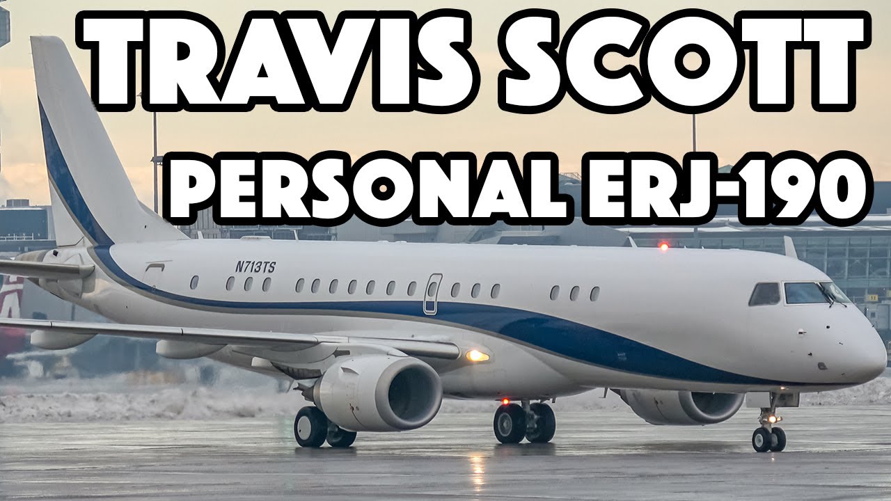 Travis Scott PERSONAL Embraer ERJ-190 departs Montreal (YUL/CYUL)