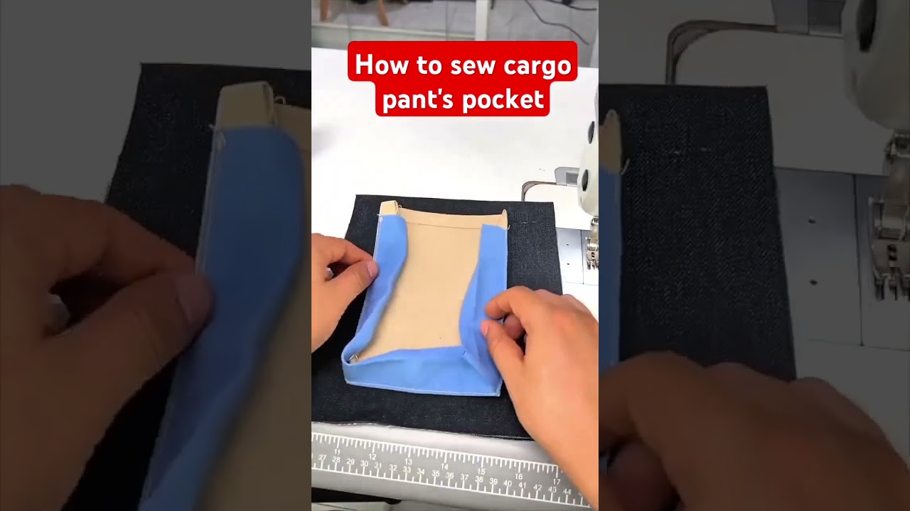 How to sew Cargo pants/trousers pocket #sewing #viralshort #ussewtips