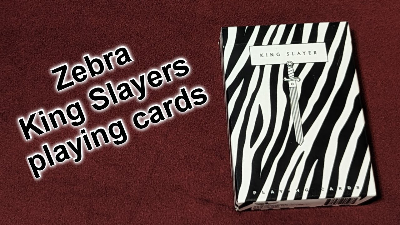 Daily deck review day 137 - Zebra King Slayers playing cards By Ellusionist