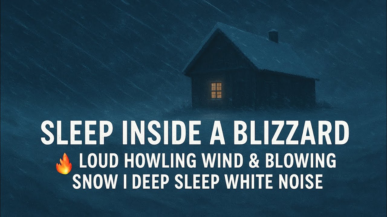 Sleep Inside a Blizzard ❄️ Loud Howling Wind & Blowing Snow | Deep Sleep White Noise