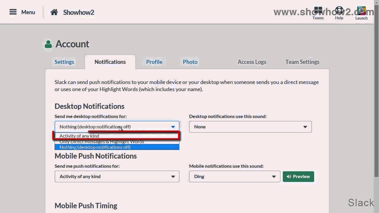 Slack - How To Enable Desktop Notification