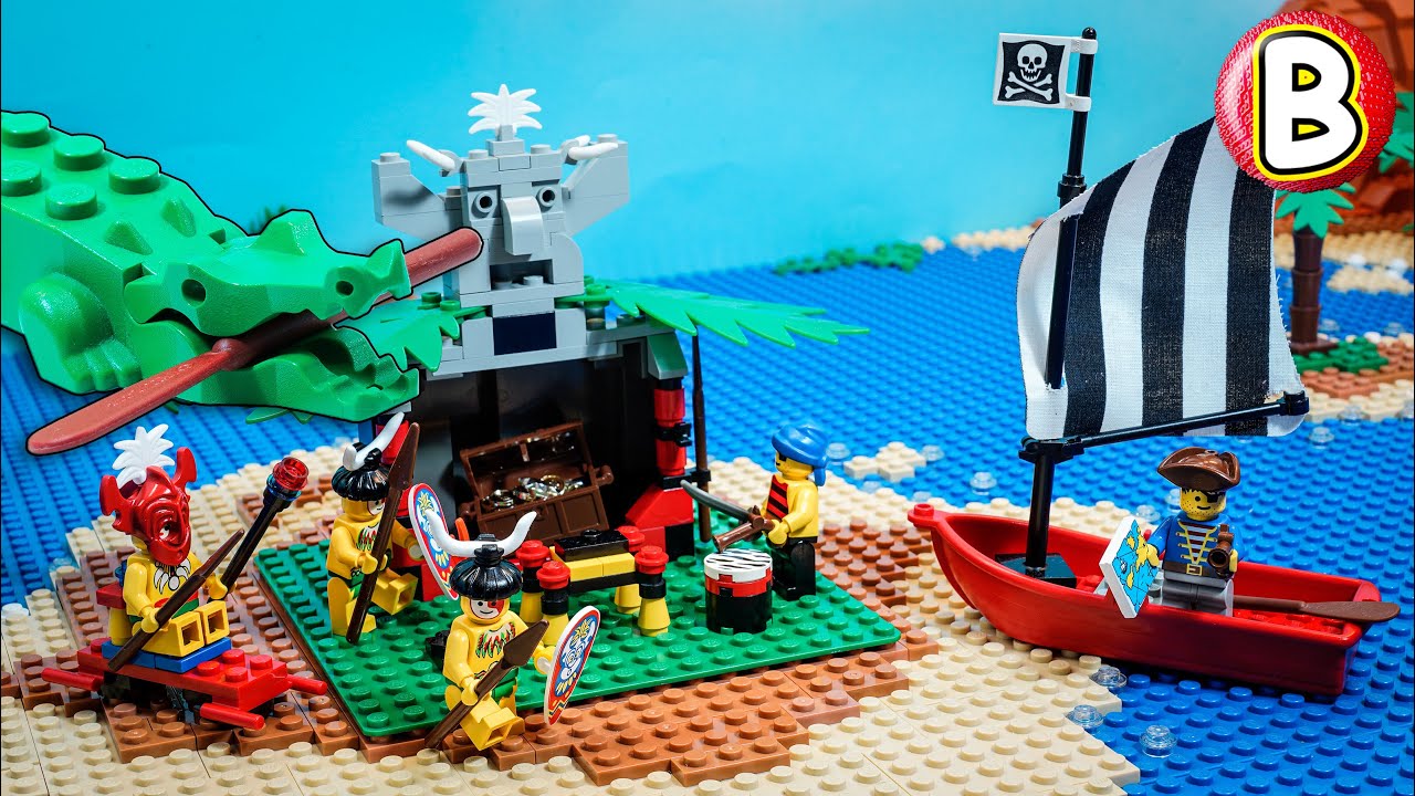 LEGO Pirates Islanders 6262 King Kahuka's Throne | Stop Motion Review