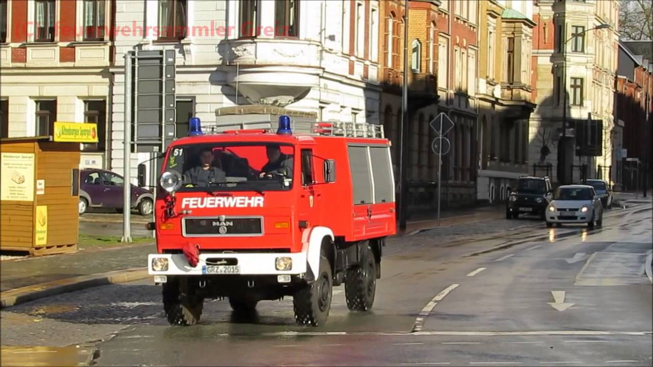 [ORKAN NIKLAS] LF 16/12 + TLF 16/25 + DLK 23/12 + RW 1 Feuerwehr Greiz 01.03.  + 30.-31.03.2015