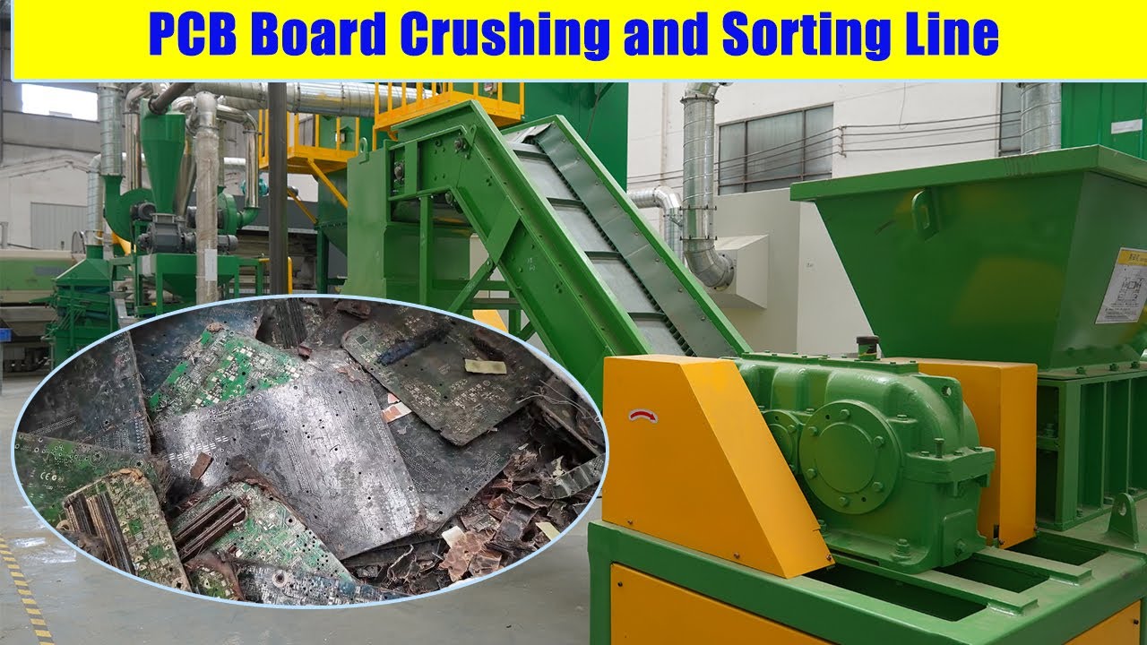 Automated PCB Crushing and Sorting System for E-Waste Processing