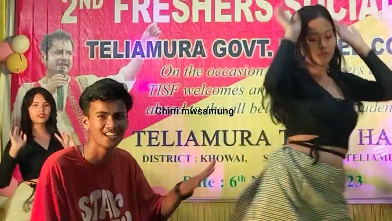 Kaubru Remix songs | Teliamura College Freshers Social Neet | Teliamura Town Hall !! Degree College