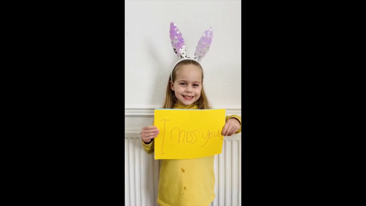 Romilly Primary 1BP's lockdown message.