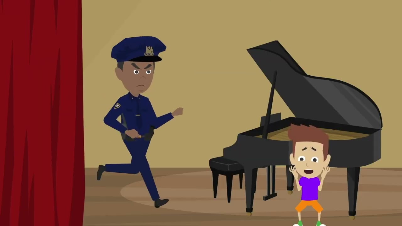 CLEAN: Mitchell gets arrested at a school talent show
