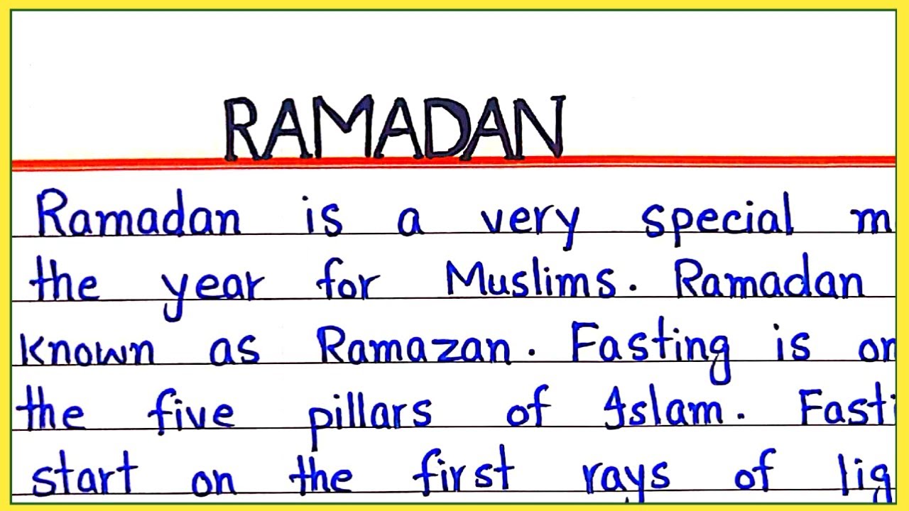 Essay on Ramadan in English | Write an essay on Ramazan in English | Essay on Fasting